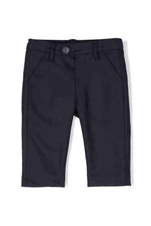 Navy blue virgin wool-cashmere blend chinos FAY KIDS | FT6520I0172621